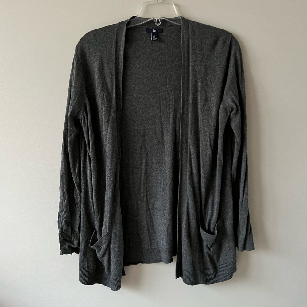 Gap dark gray lightweight tunic cardigan